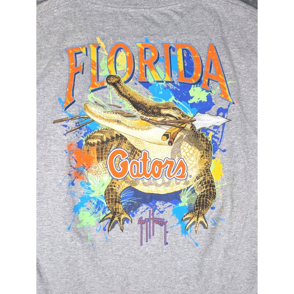 Guy Harvey Florida Gators Men T Shirt Short Sleeve Heather Gray Extra Large